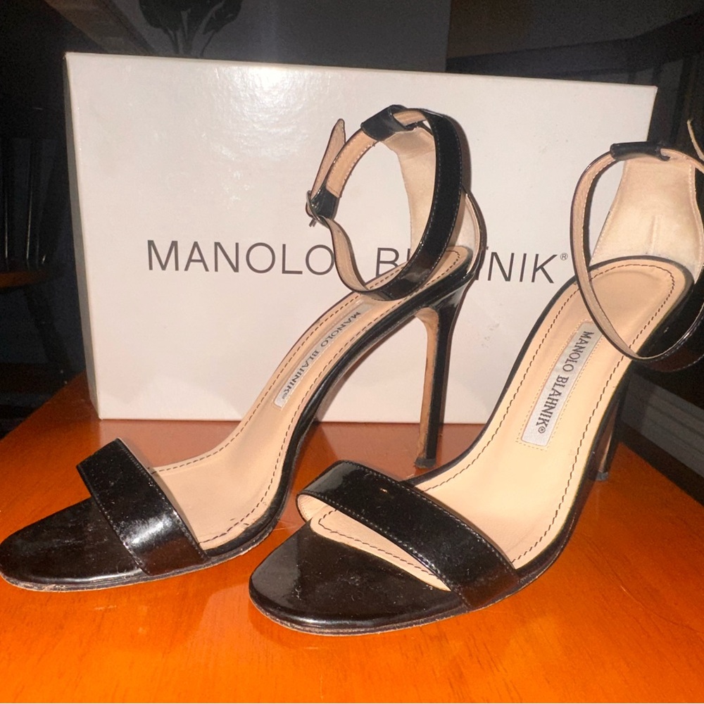 Manolo Blahnik Black Stiletto Heels